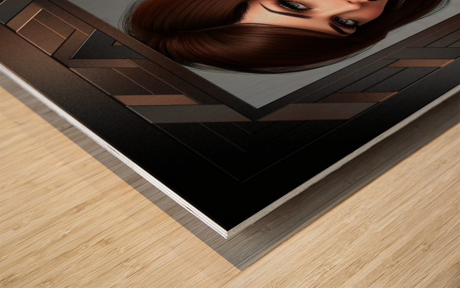 Portrait Of Maciana De Manchiani A Beautiful Fantasy AI Concept Art by Xzendor7 Wood print