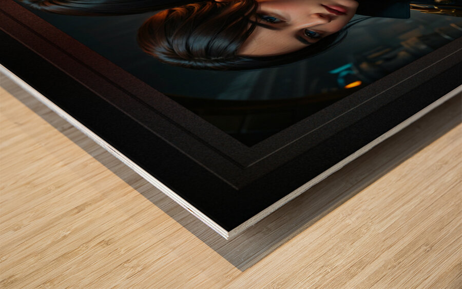 Sisters Of The Amari Mystical Fantasy AI Concept Art Portrait by Xzendor7 Wood print