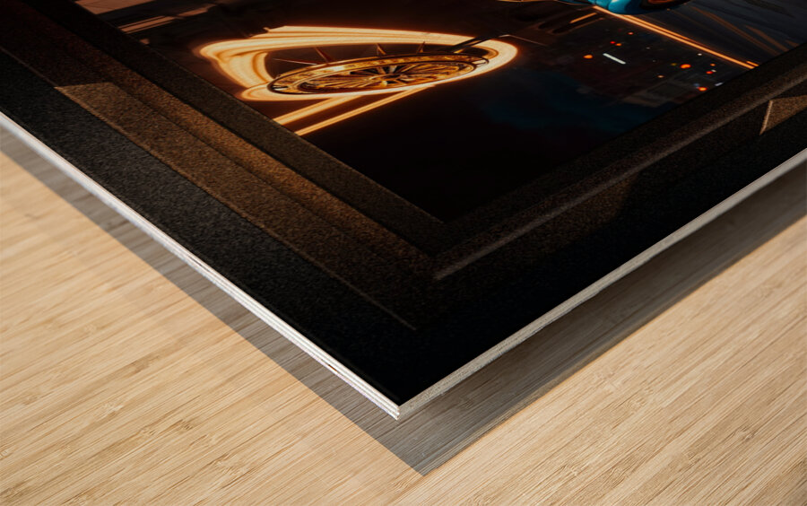 The Zephyr Centorus I950 Sports Coupe Captivating Fantasy AI Concept Art by Xzendor7 Wood print