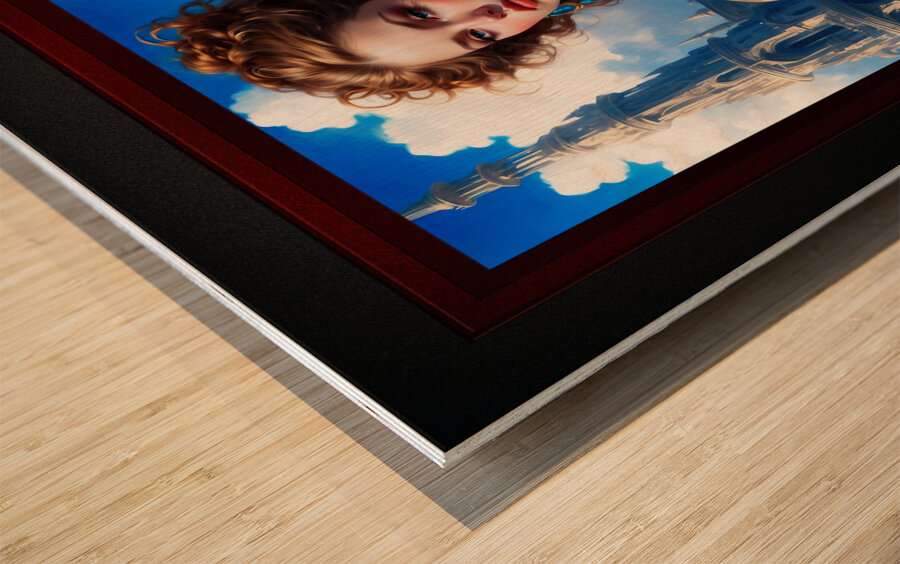 Portrait Of Usella Captivating AI Concept Art by Xzendor7 Wood print