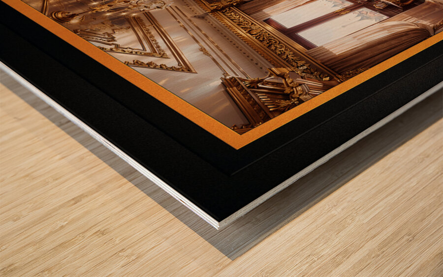 A Luxury Suite At The Arzriden Alluring AI Concept Art by Xzendor7 Wood print