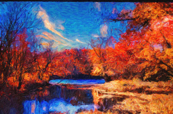Fall Fire Stream Digital Download