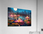 Lotus Flower Moonlight  Acrylic Print