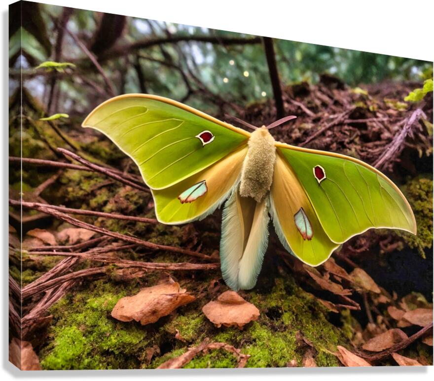Luna Moth - Red Eye 2 Canvas Print