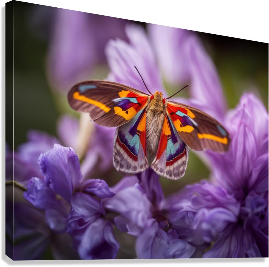 Red Eye Moth - Multi-Color Canvas Print