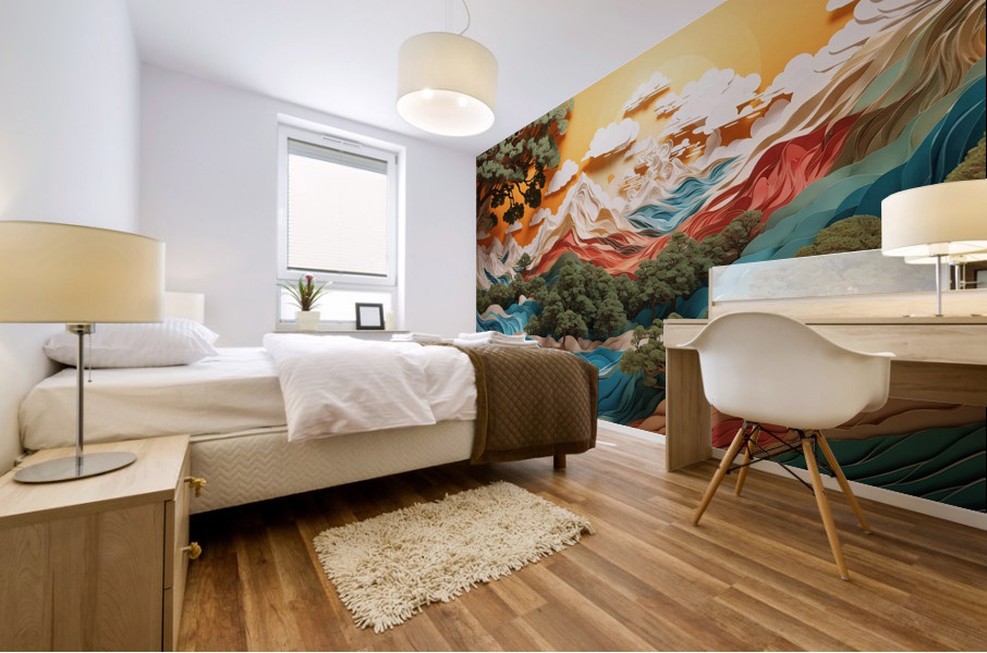 Glacier River Mural print