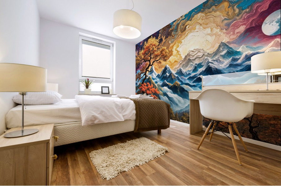 Fractal Skies Mural print