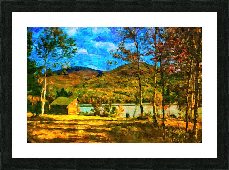 Leanto Pond Picture Frame print