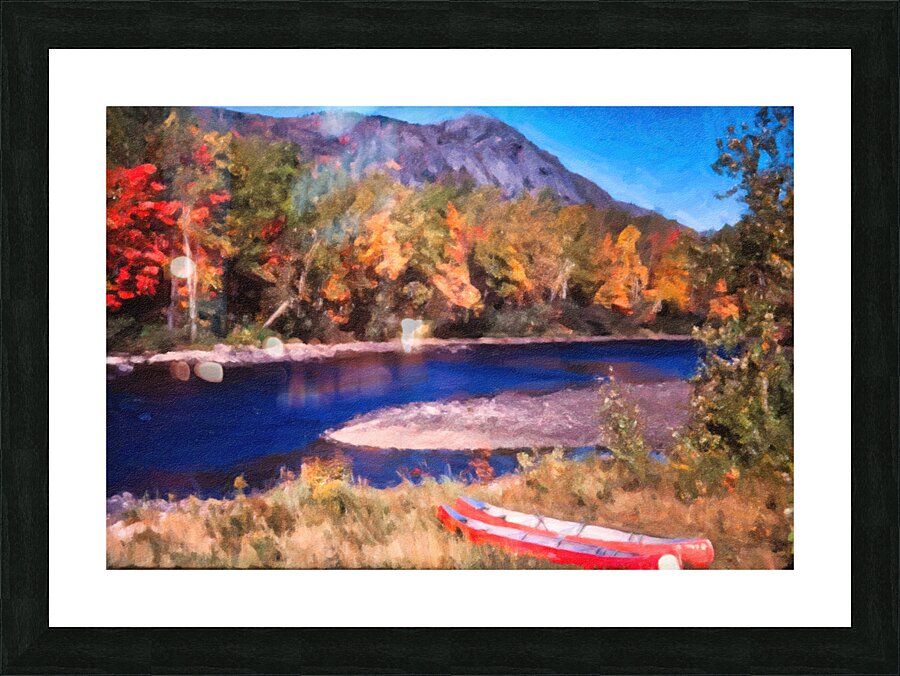 Two Red Canoes Picture Frame print