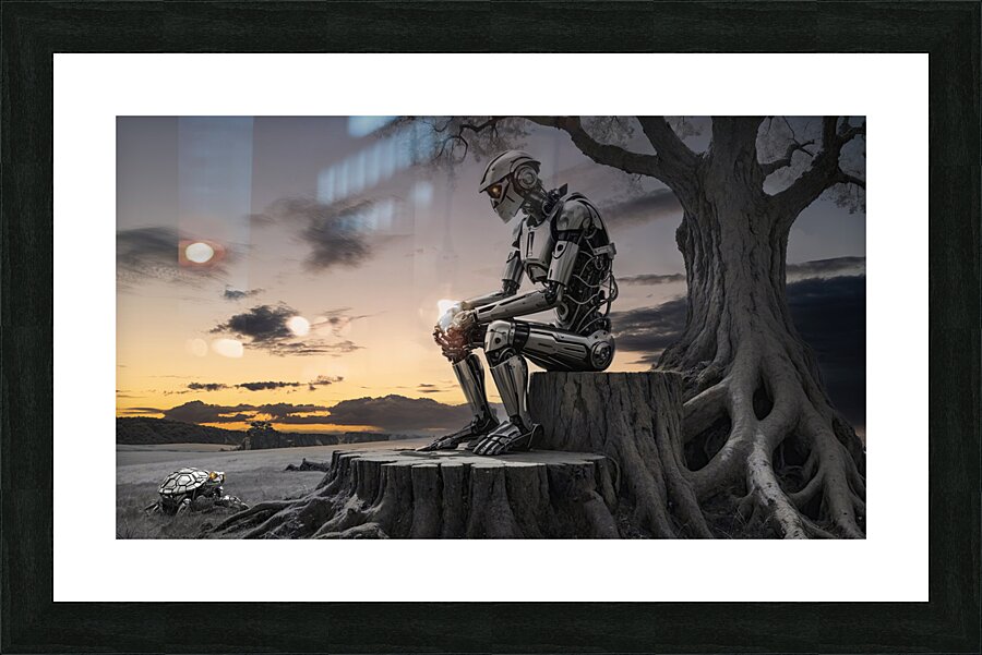 Robo sunset Final Picture Frame print