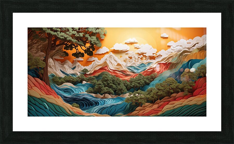 Glacier River Picture Frame print