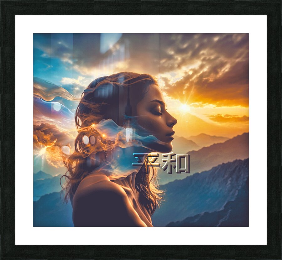 PEACE JP Picture Frame print