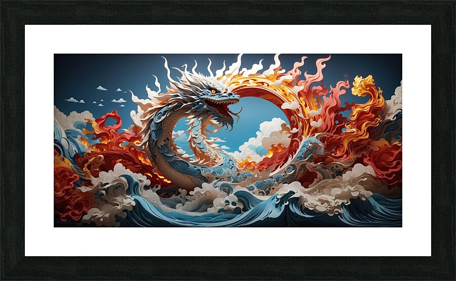 Paper Dragon No6 Picture Frame print
