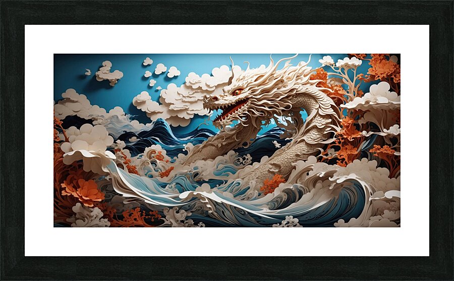 Paper Dragon No2 Picture Frame print