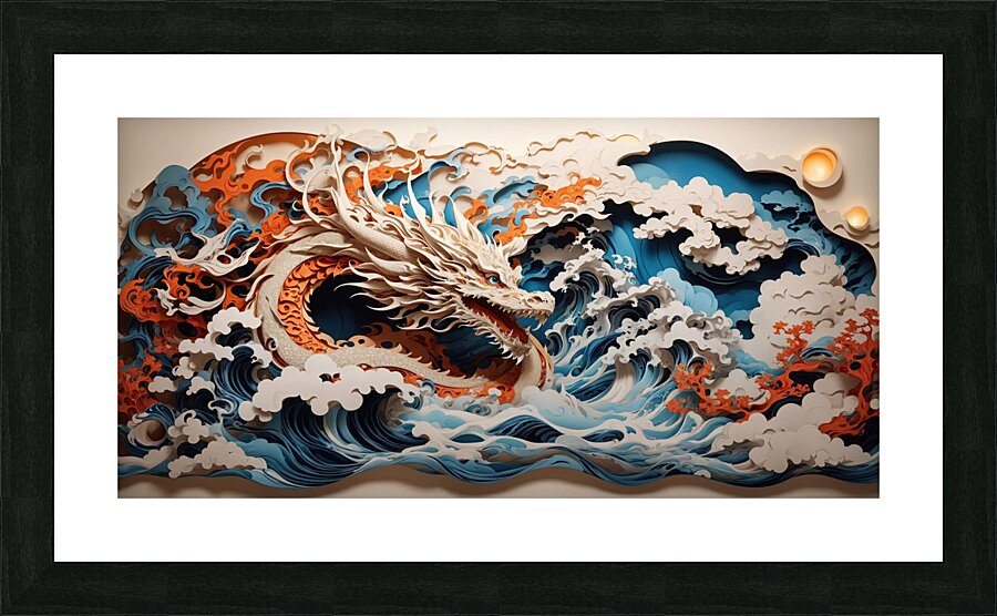 Paper Dragon No3 Picture Frame print