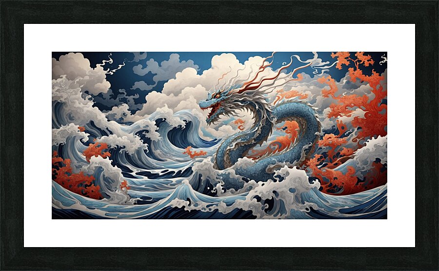 Paper Dragon No5 Picture Frame print