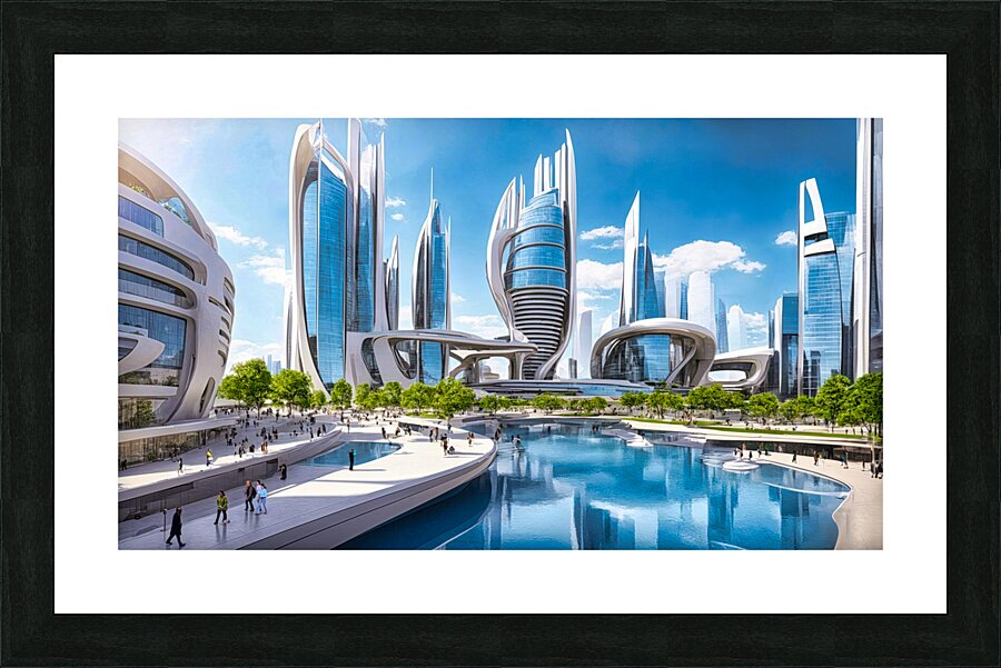 Future City 10 Picture Frame print