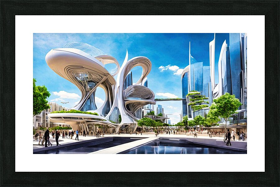 Future City 03 Picture Frame print