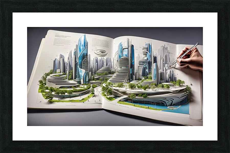 Future City 08 Picture Frame print