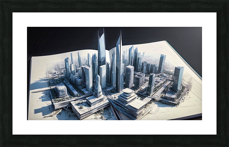 Future City 01 Picture Frame print
