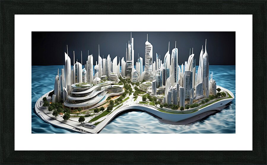 Future City 04 Picture Frame print