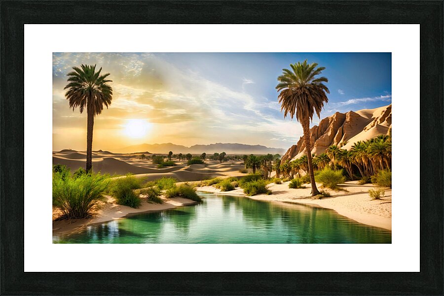 sunset desert stream no1 Picture Frame print