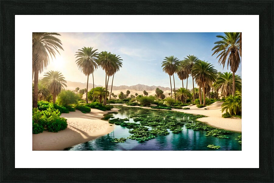 sunset desert stream no2 Picture Frame print
