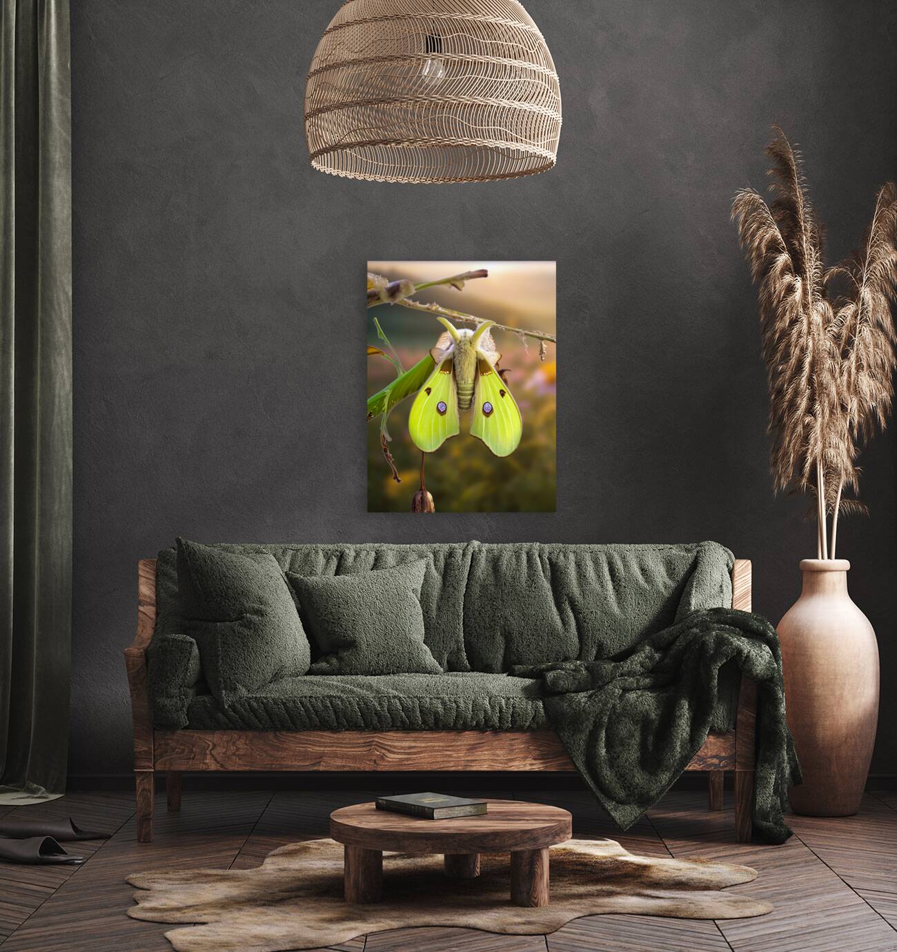 Luna Moth - Gold Leaf Reproduction