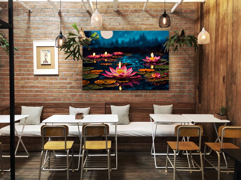 Lotus Flower Moonlight  Reproduction
