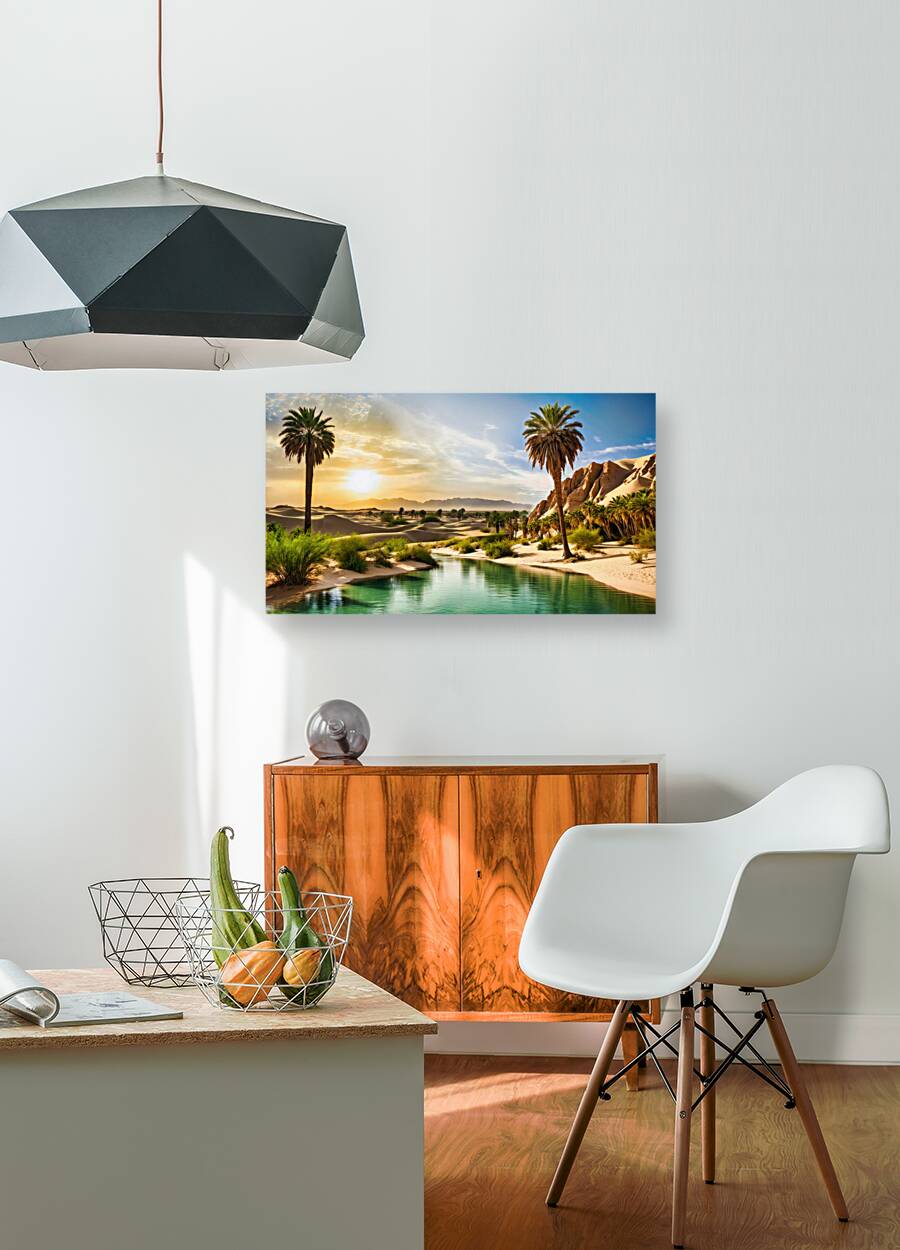 sunset desert stream no1 Reproduction
