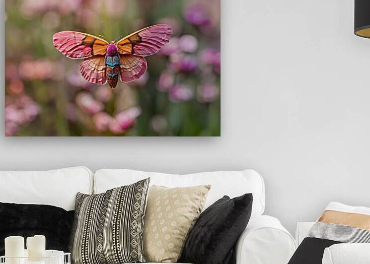 Magenta Moth - Orange Buddha by Riven Waters