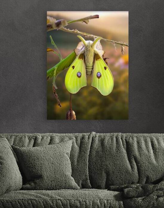 Luna Moth - Gold Leaf by Riven Waters