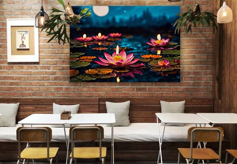 Lotus Flower Moonlight  Reproduction