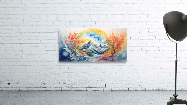 Torn Paper Mountain Wall Preview