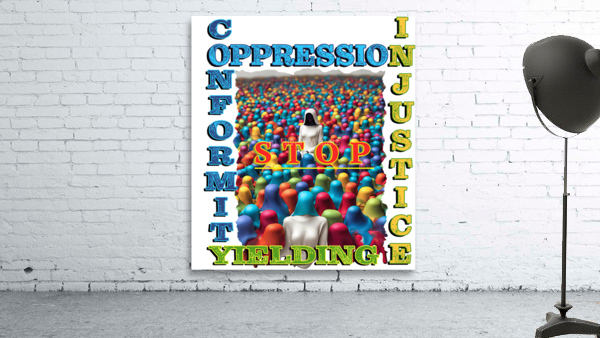 Stop Oppression - Text Version Wall Preview
