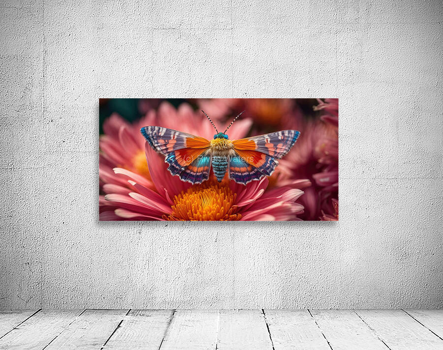 Pink Mum Moth Wall Preview