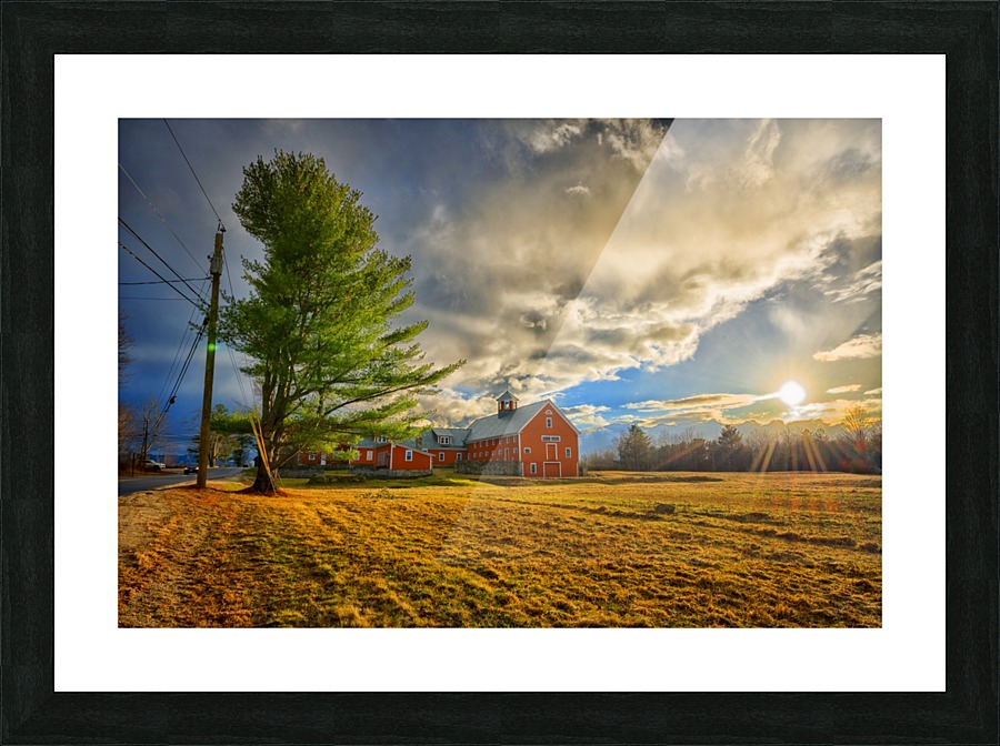 Old Barn Sunset Picture Frame print