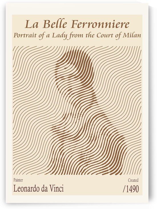 La Belle Ferronniere Portrait of a Lady from the Court of Milan - Leonardo da Vinci  by The Hypnotized Art