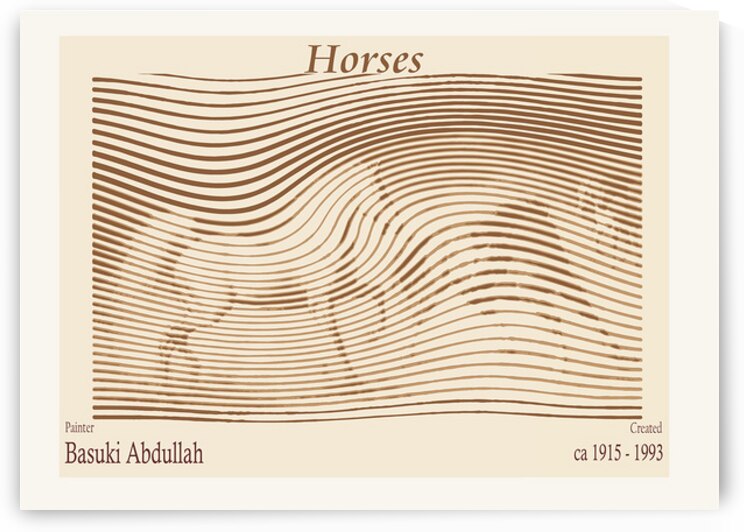 Wavy Abstract Horses  by The Hypnotized Art