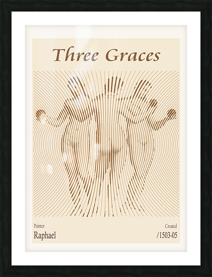 Three Graces by Raphael   Picture Frame print