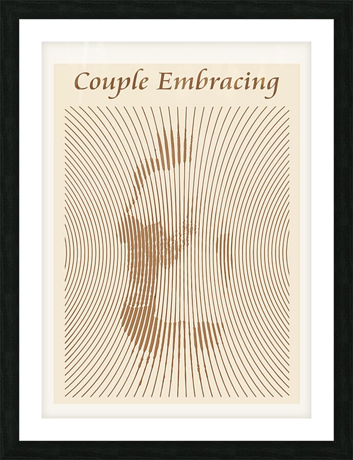 Couple Embracing Picture Frame print