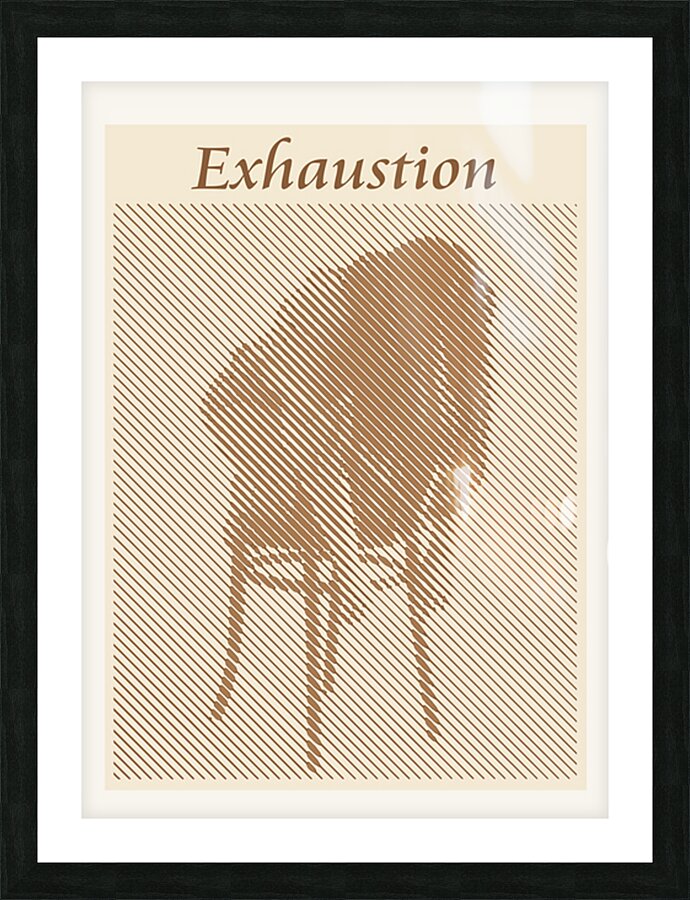 Exhaustion Picture Frame print