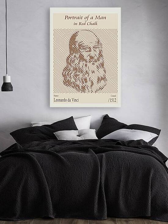 Portrait of a Man in Red Chalk Self portrait – Leonardo da Vinci 1512 by The Hypnotized Art