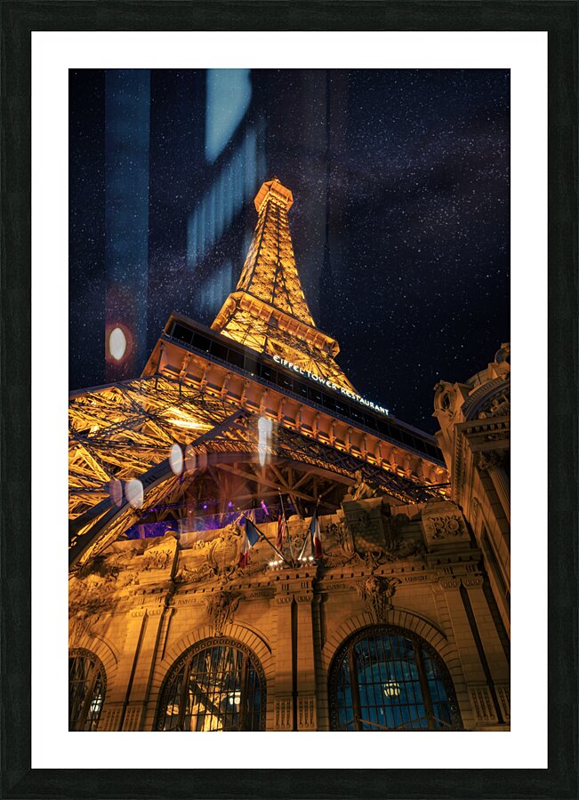 Paris at Night Picture Frame Printing