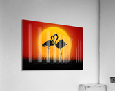 Flat Landscape Flamingo Acrylic Print