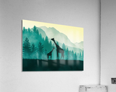 Flat Landscape Giraffe Acrylic Print