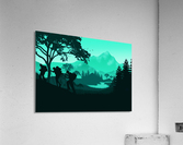 Flat Landscape Climber Acrylic Print