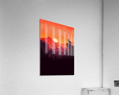 Flat Landscape Wolf Acrylic Print