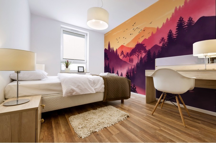 Flat Landscape Mount 2 Mural print