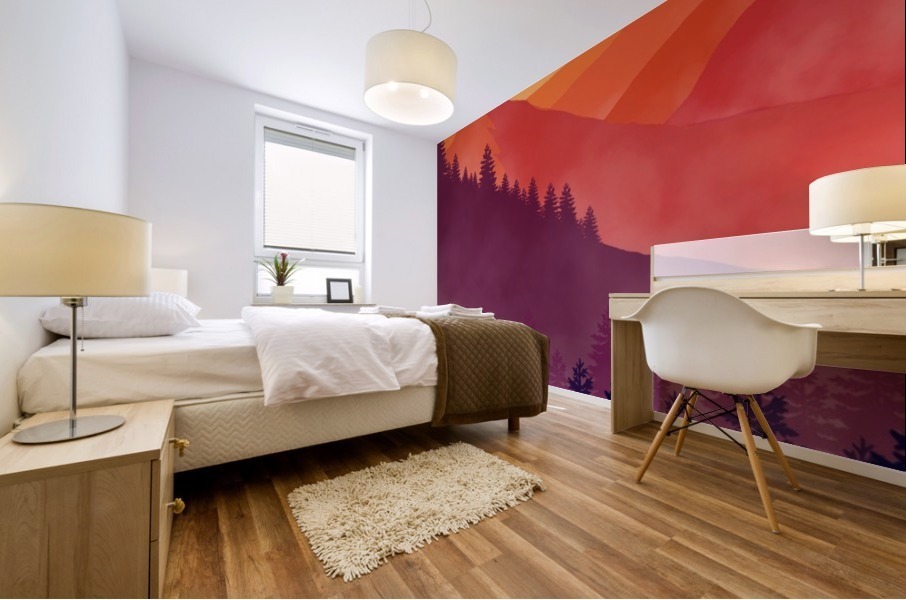 Flat Landscape Mount 4 Mural print